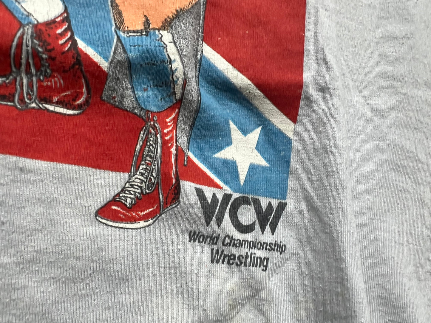 1991 WCW Wild-Eyed Southern Boys shirt featuring Steve Armstrong and Tracy Smothers