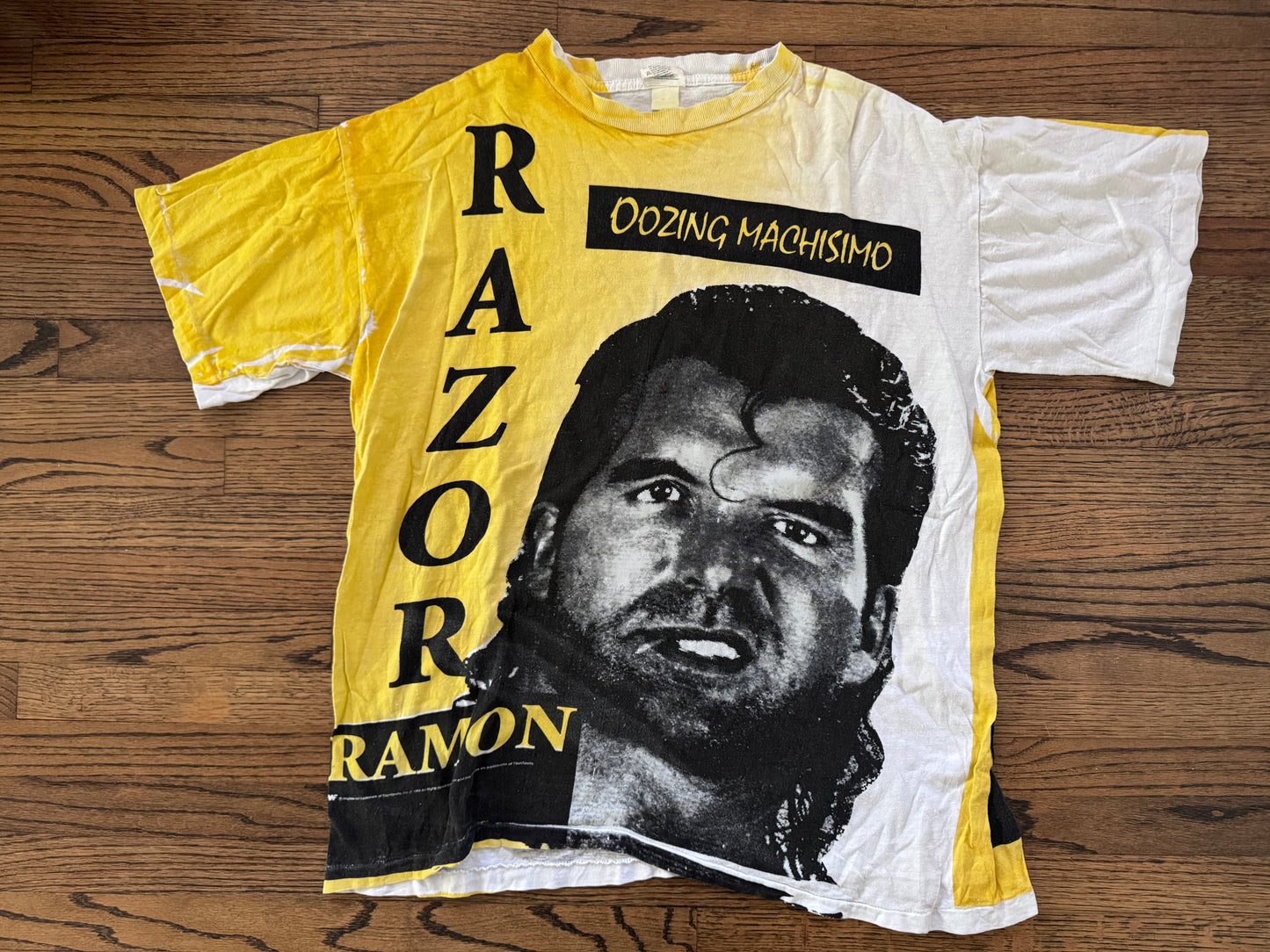1993 WWF Razor Ramon “Oozing Machisimo” all over print shirt
