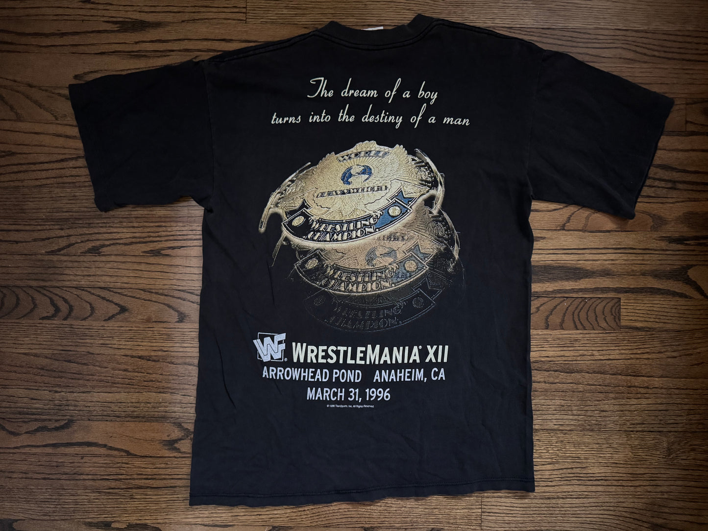 1996 WWF Heavyweight Champion “The Heartbreak Kid” Shawn Michaels “Boyhood Dream” two sided shirt