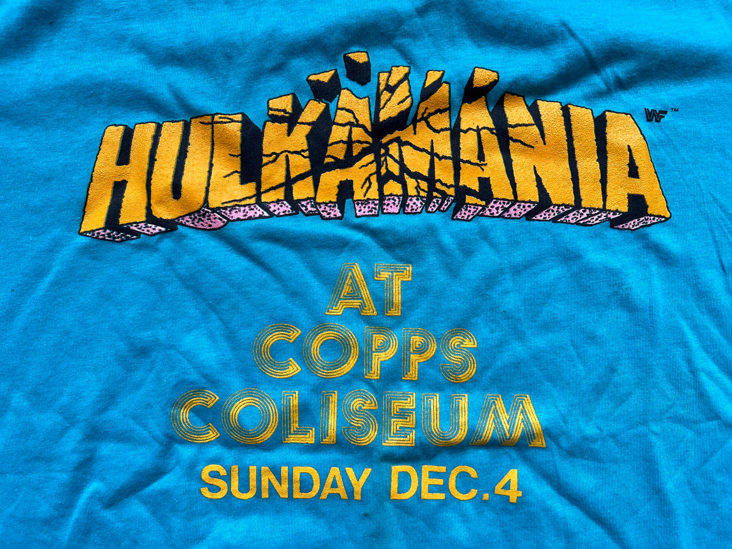 1988 WWF Hulkamania house show shirt from the Copps Coliseum in Hamilton, ON, CAN