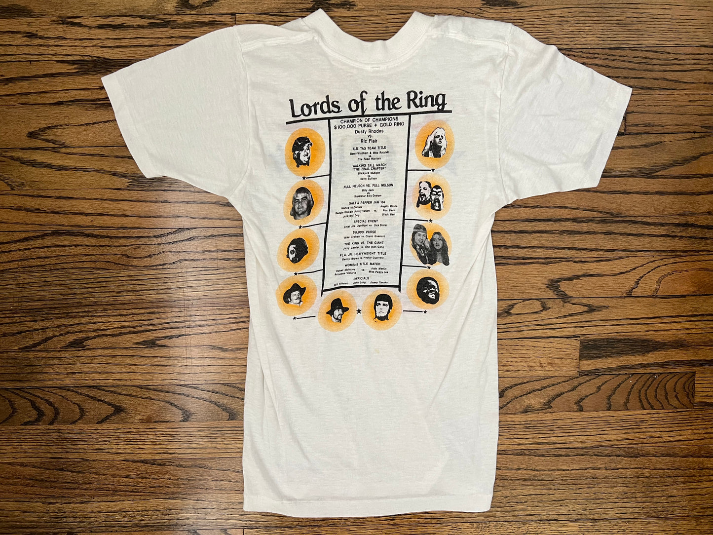 1984 NWA “Lords of the Ring” two sided event shirt