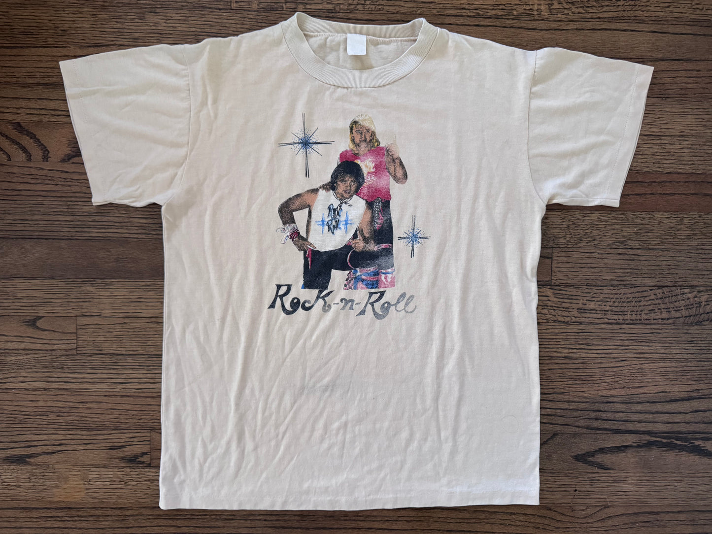 1986 (Approx.) NWA Rock N Roll Express shirt featuring Ricky Morton and Robert Gibson