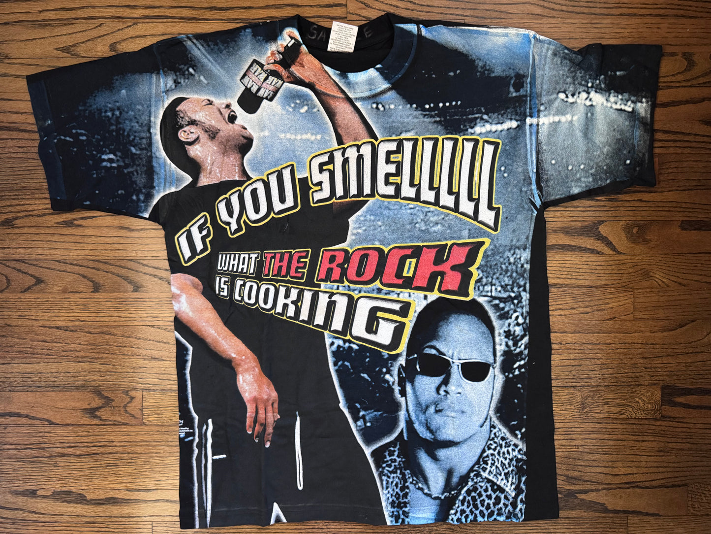 2000 WWF The Rock “If you smell what the Rock is cooking” test print / sample shirt