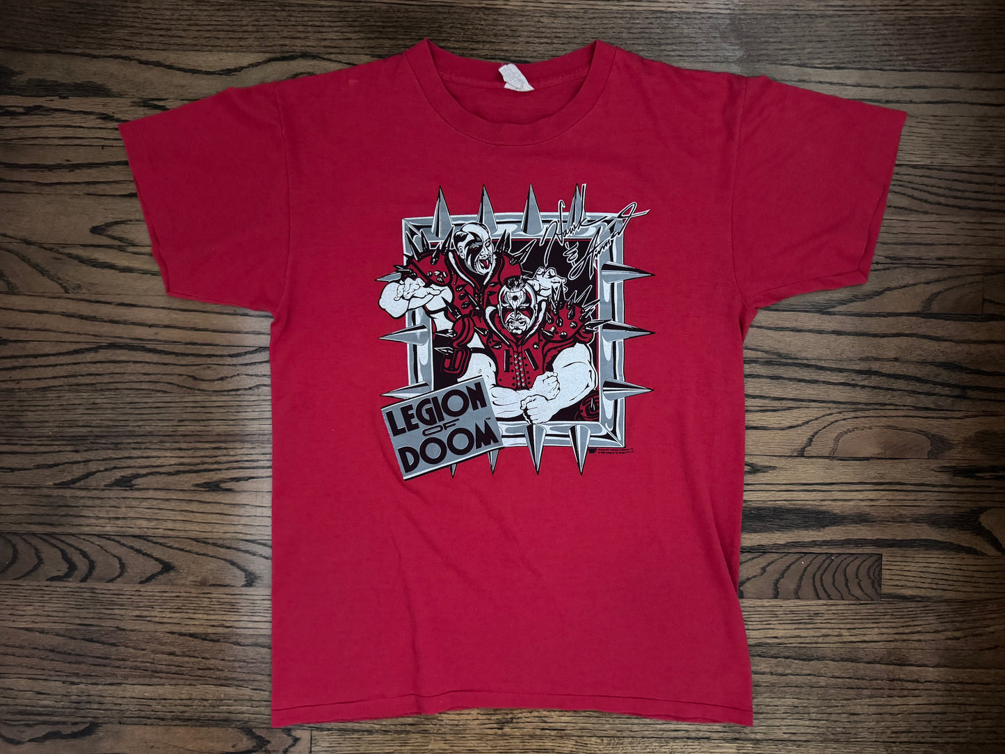 1990 WWF Legion of Doom shirt featuring Hawk and Animal