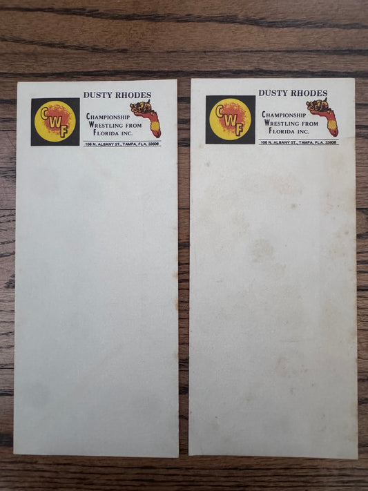 1982 (Approx) NWA CWF Dusty Rhodes’s personal envelopes (set of 2)