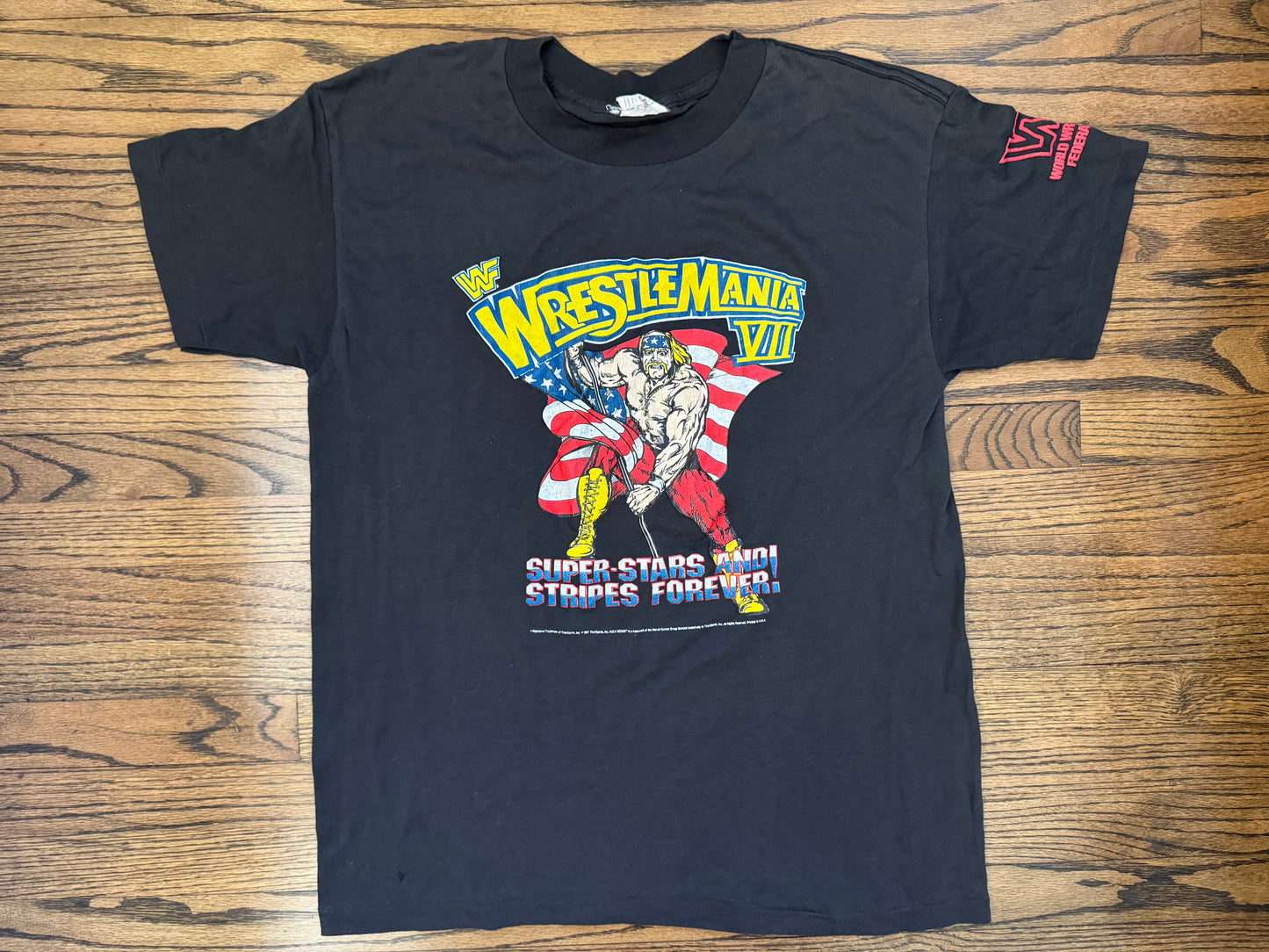 1991 WWF Wrestlemania VII shirt featuring “The Immortal” Hulk Hogan