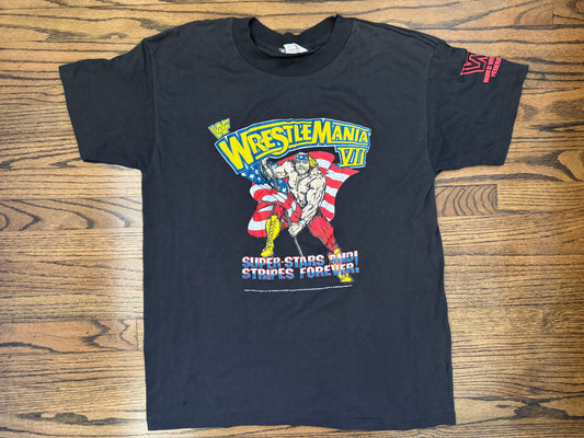 1991 WWF Wrestlemania VII shirt featuring “The Immortal” Hulk Hogan