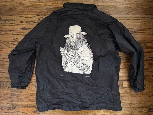 1995 WWF Undertaker windbreaker jacket with a zip up