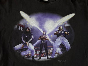 1998 WWF D-Generation X “Bow to the Masters” two sided shirt featuring X-Pac, Chyna and Triple H