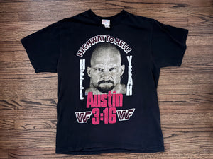 1998 WWF Summerslam “Highway to Hell” two sided bootleg shirt featuring “Stone Cold” Steve Austin