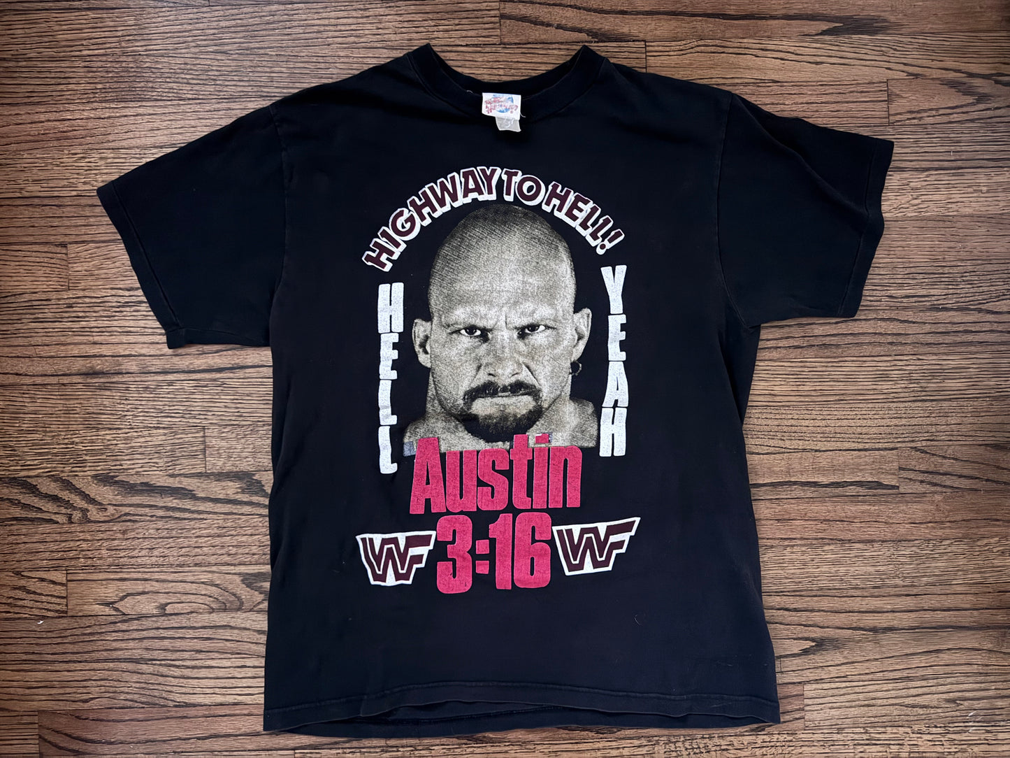 1998 WWF Summerslam “Highway to Hell” two sided bootleg shirt featuring “Stone Cold” Steve Austin
