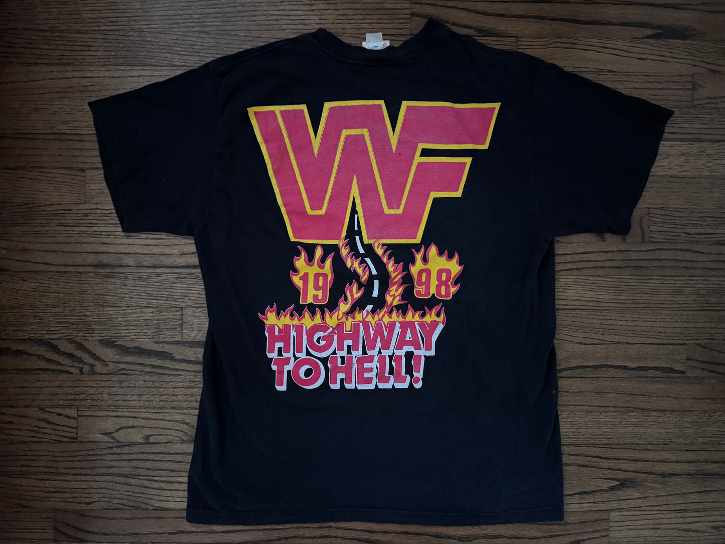 1998 WWF Summerslam “Highway to Hell” two sided bootleg shirt featuring “Stone Cold” Steve Austin