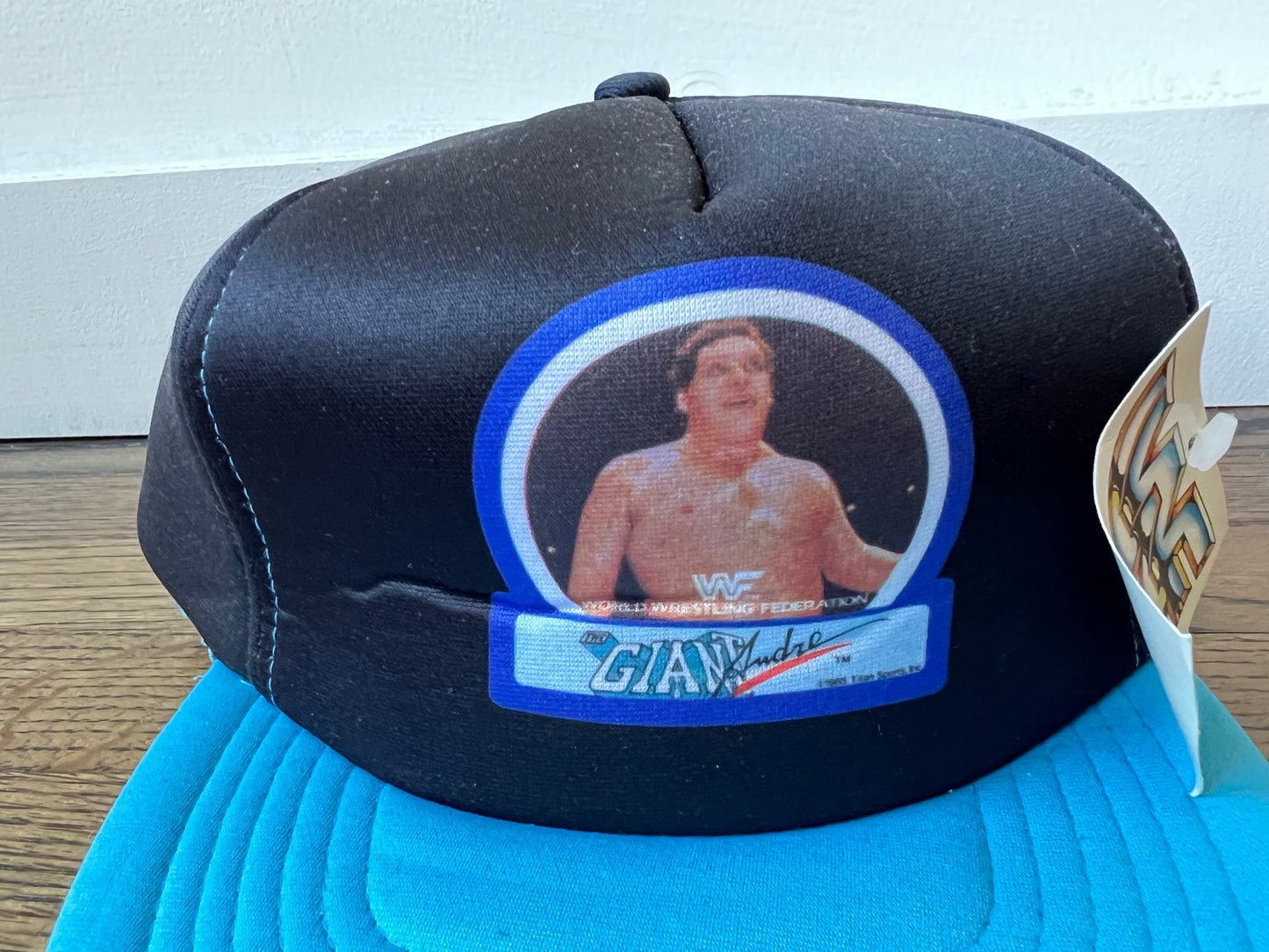 1985 WWF Andre the Giant SnapBack tracker hat with original Tag