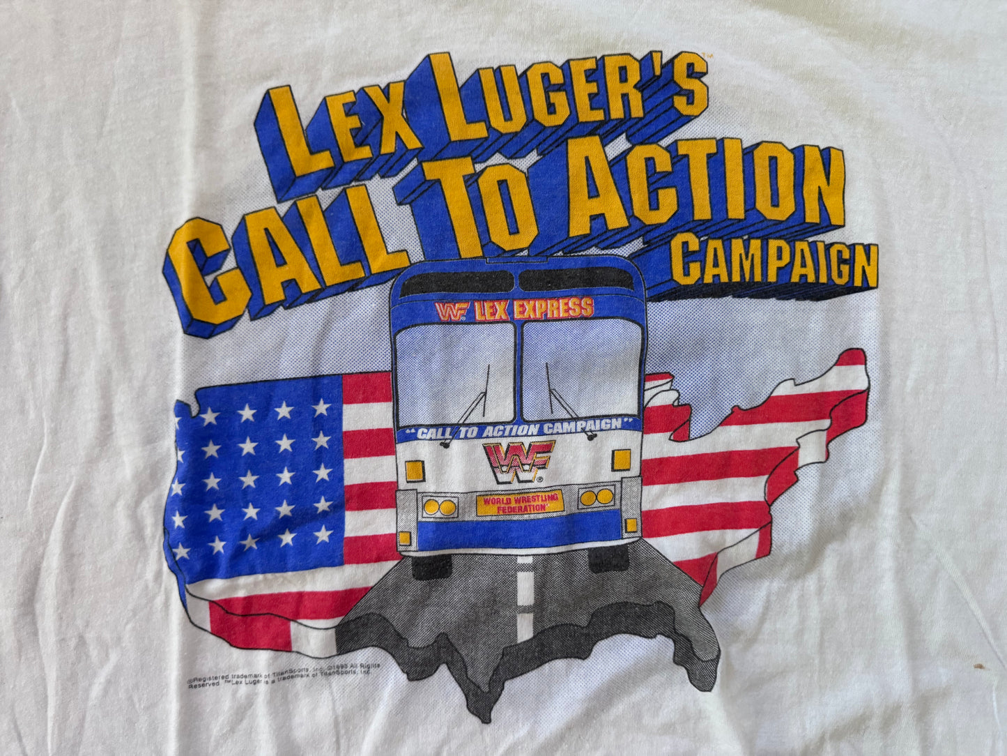 1993 WWF “Made In America” Lex Luger “Call to Action Campaign” tour shirt
