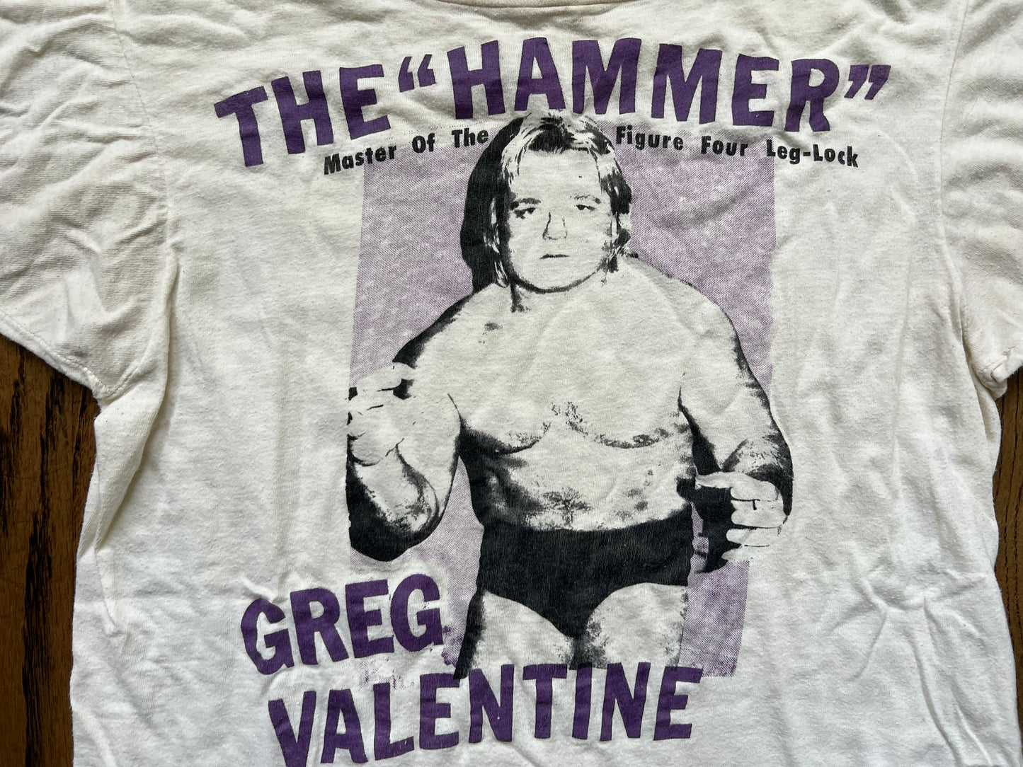 1984 NWA Greg “The Hammer” Valentine “Master of the Figure Four” shirt