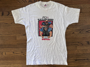1990 WCW / FCI World Championship Wrestling for Nintendo shirt featuring The Road Warriors: Hawk and Animal