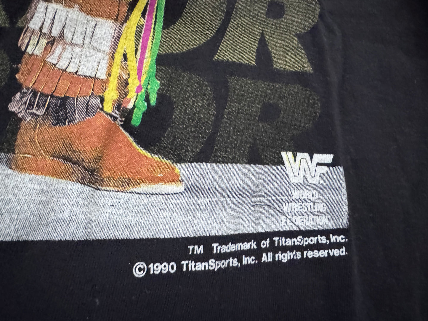 1991 WWF Ultimate Warrior two sided tour shirt