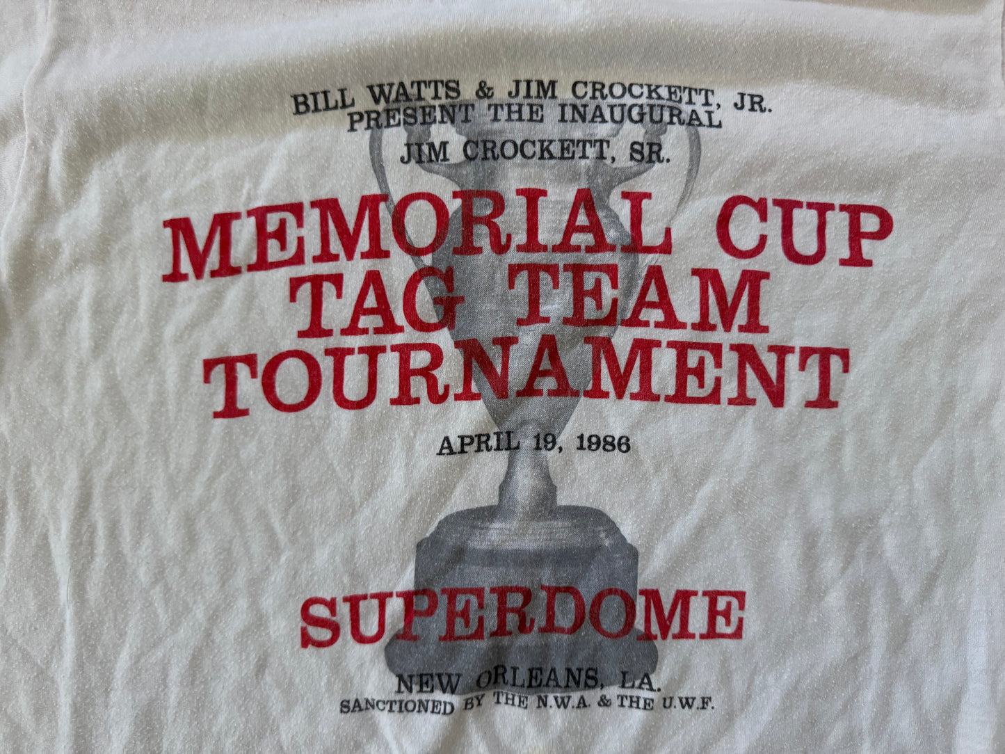 1986 Jim Crockett Sr. Memorial Tag Team Tournament shirt