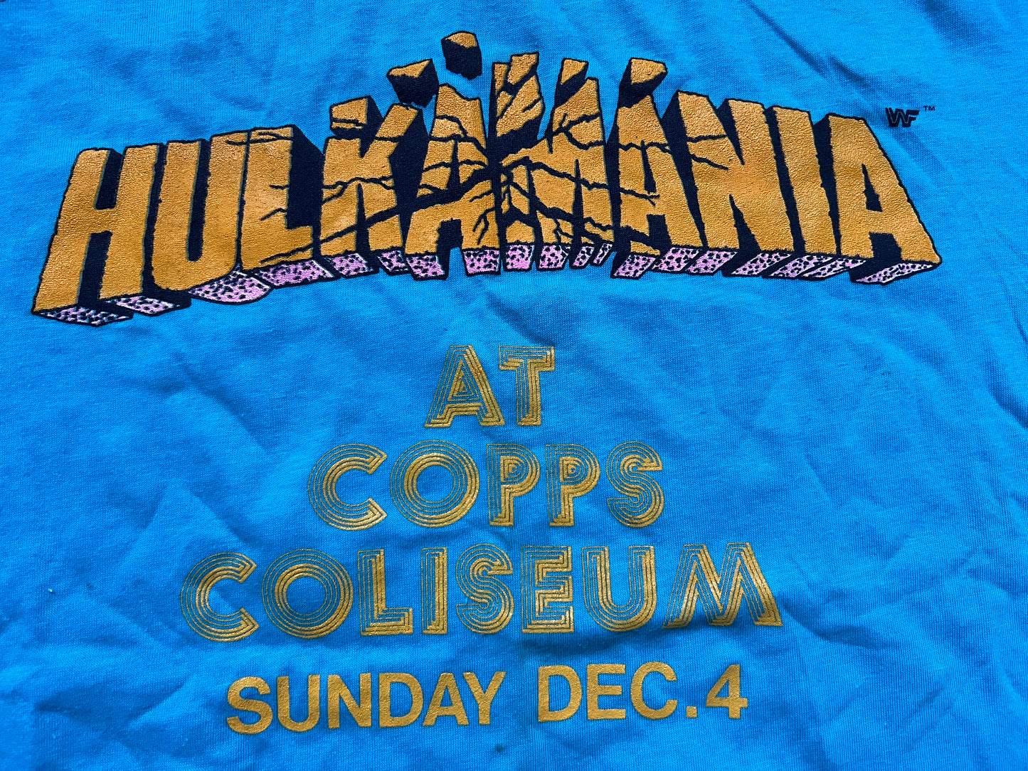 1988 WWF Hulk Hogan “Hulkamania” Copps Coliseum house show event exclusive shirt