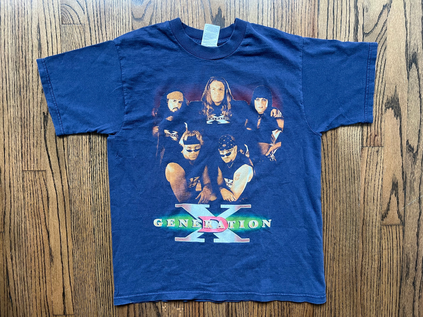1998 WWF D-Generation X two sided bootleg shirt featuring Chyna, HHH, X-PAC, Road Dogg, Billy Gunn and Vader