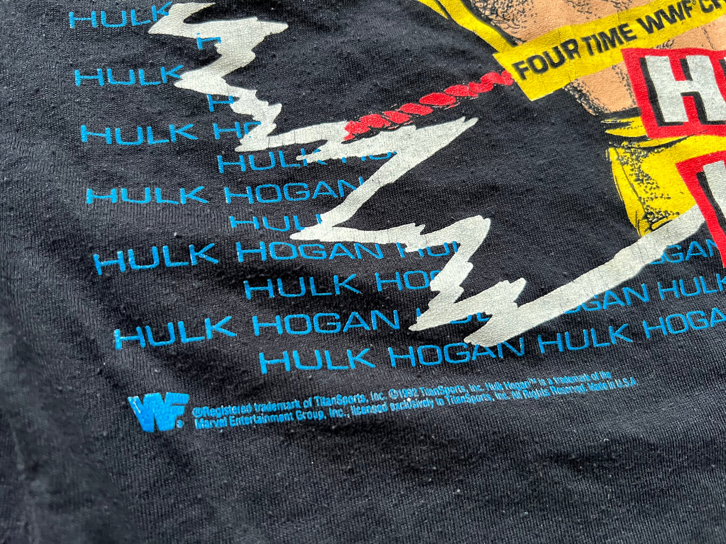 1992 WWF “Four Time World Wrestling Federation Champion” Hulk Hogan shirt