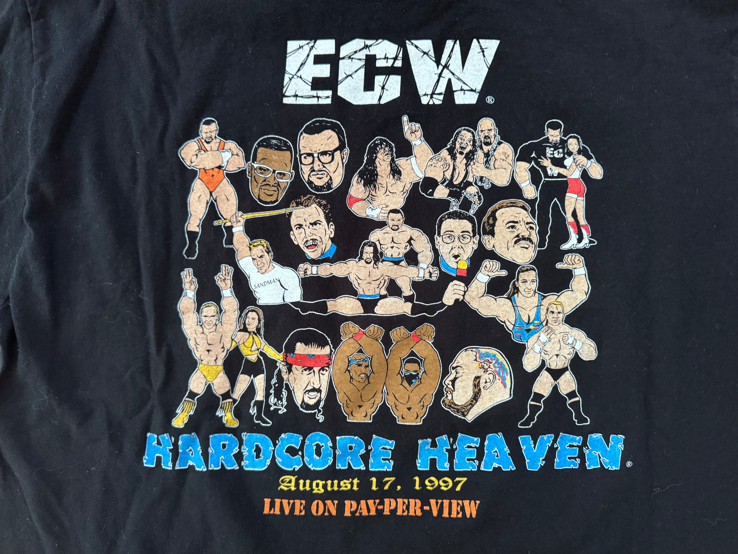 1997 ECW Hardcore Heaven Two Sided Shirt