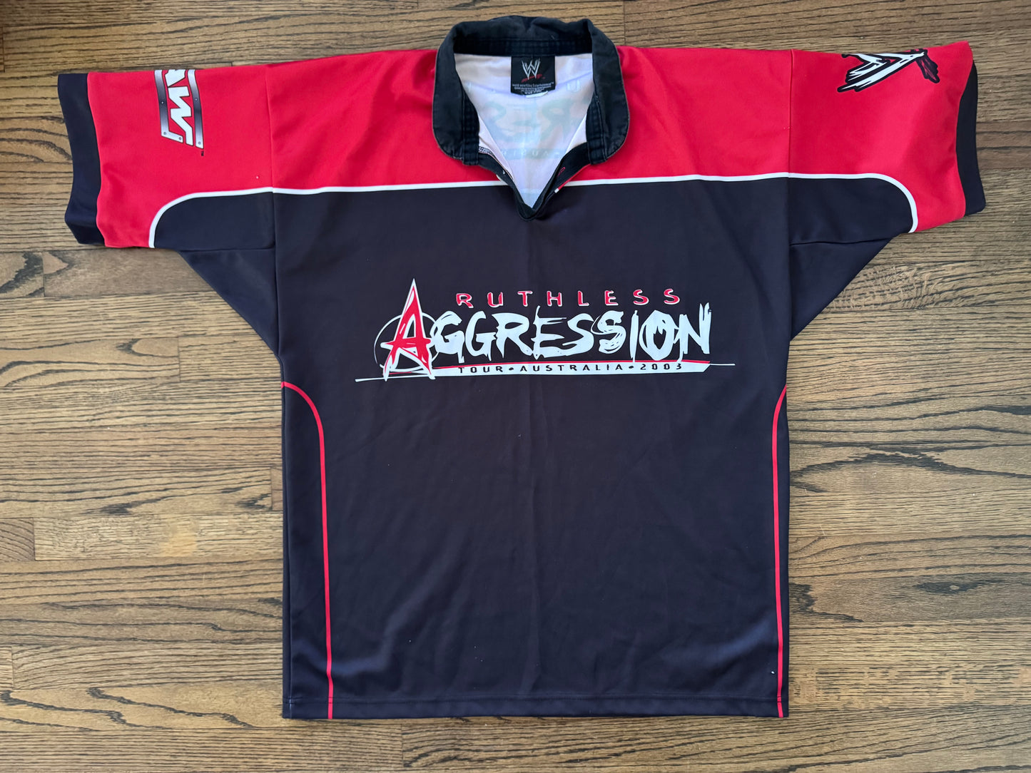2003 WWE Ruthless Aggression collared jersey