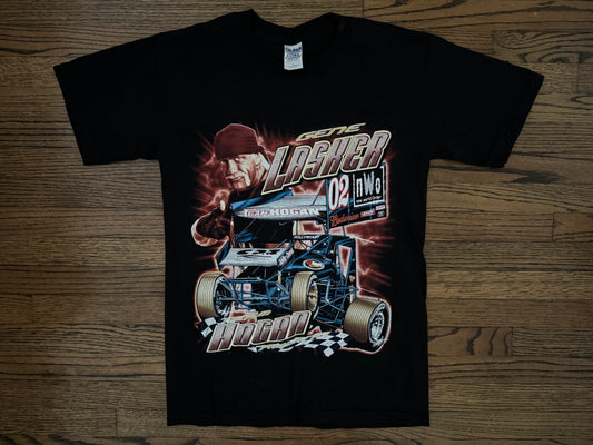 1998 WCW / n.W.o “Hollywood” Hulk Hogan & Gene Lasker “Team Hogan Racing” rap tee style two sided shirt