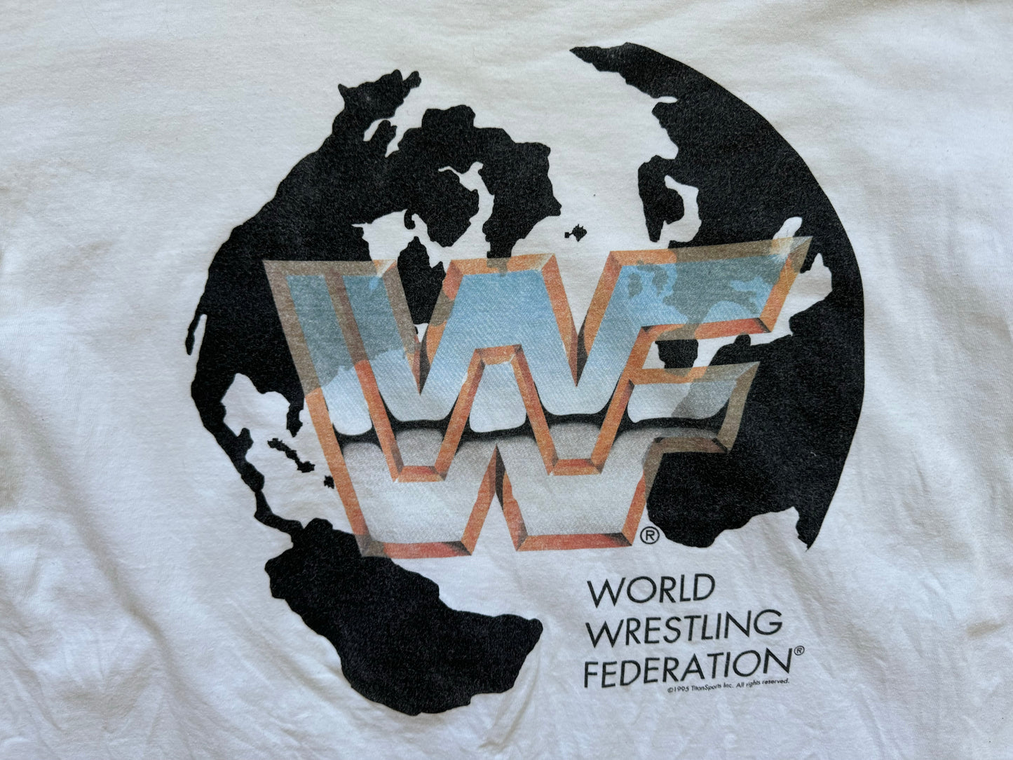 1995 WWF Globe Logo shirt