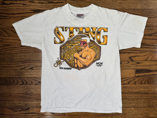 1992 WCW “World Heavyweight Champion” Sting “Fatal Encounter two sided shirt - Clash of the Champions “Knocksville USA” Event exclusive