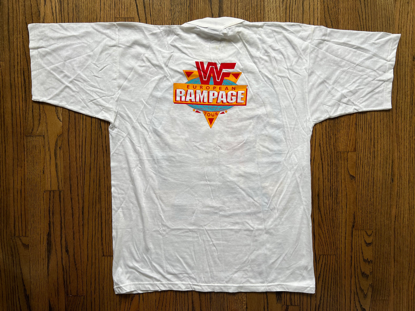 1992 WWF Rampage tour two sided shirt