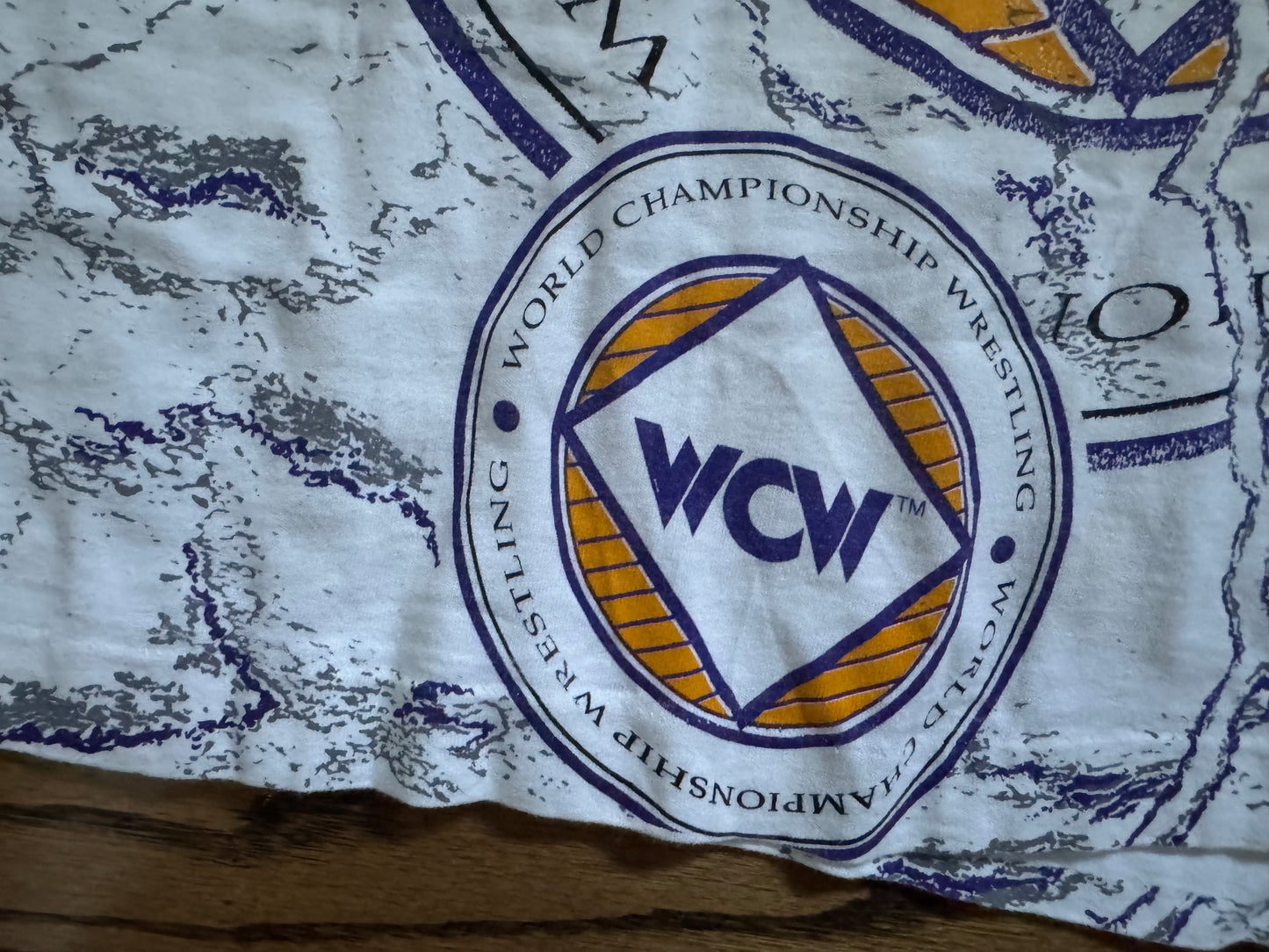 1993 WCW logo All over print catalog  shirt