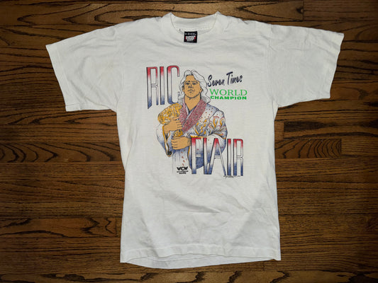 1990 WCW “The Nature Boy” Ric Flair “seven time champion” catalog shirt
