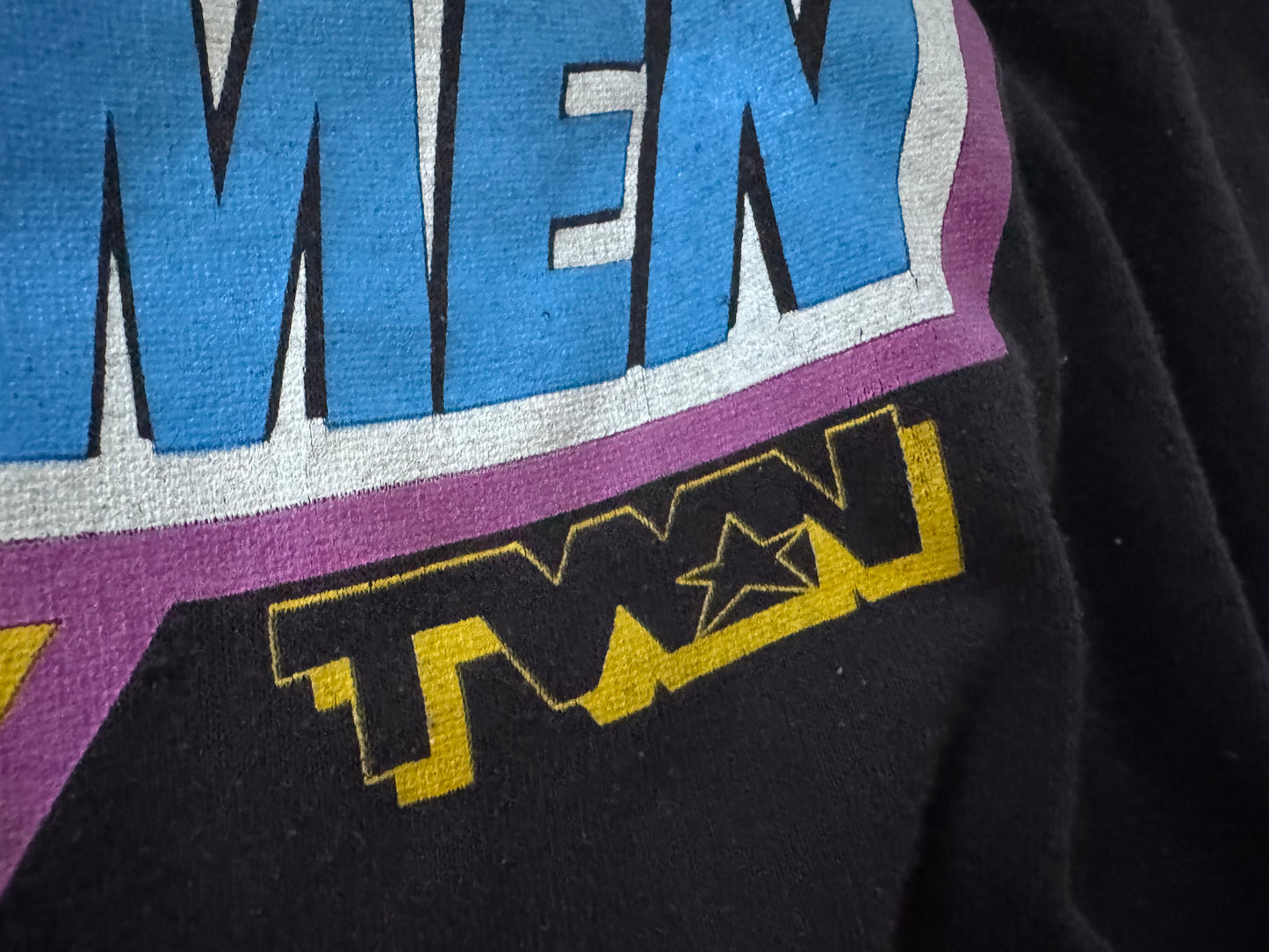 1987 NWA JCP / TWN Four Horsemen shirt featuring  “The Nature Boy” Ric Flair, James J Dillon, “The Enforcer” Arn Anderson, Tully Blanchard and “The Total Package” Lex Luger