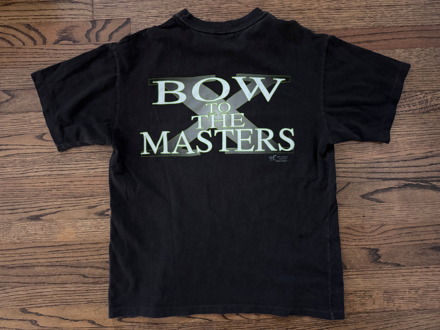 1998 WWF D-Generation X “Bow to the Masters” two sided shirt featuring X-Pac, Chyna and Triple H