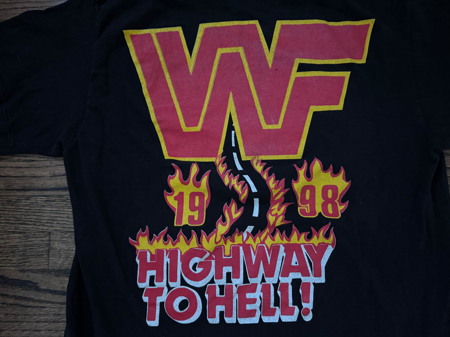 1998 WWF Summerslam “Highway to Hell” two sided bootleg shirt featuring “Stone Cold” Steve Austin