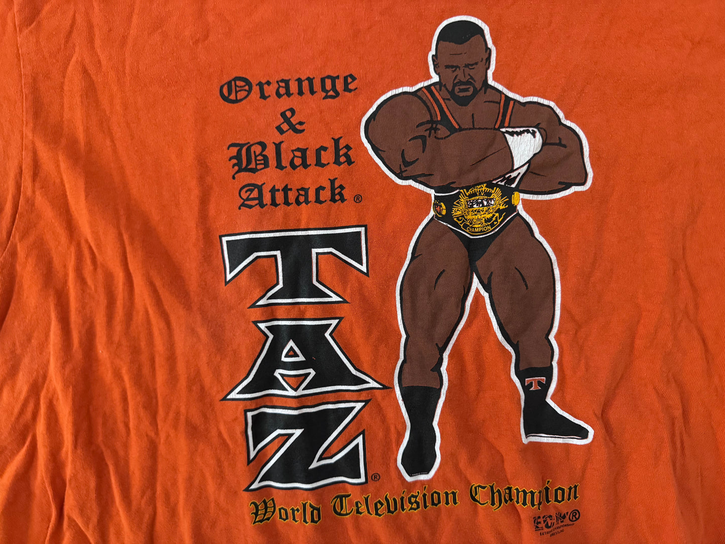 1997 ECW “World Television Champion” Taz two sided shirt