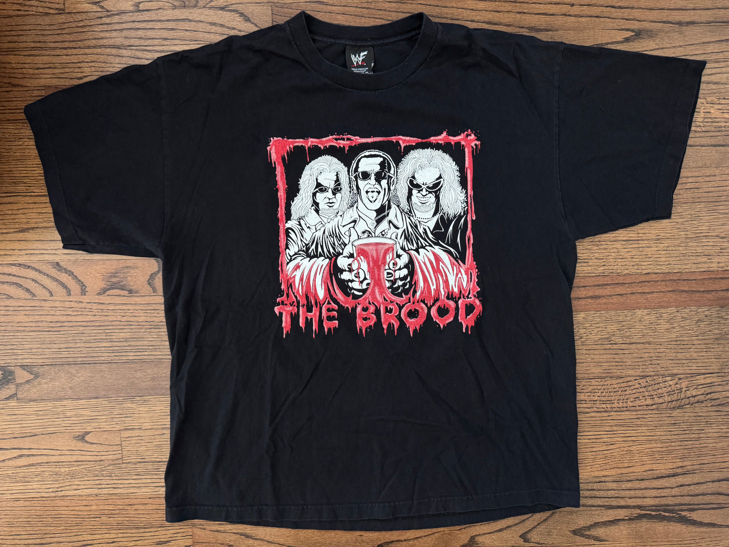 1999 WWF The Brood shirt featuring Christian, Gangrel and Edge