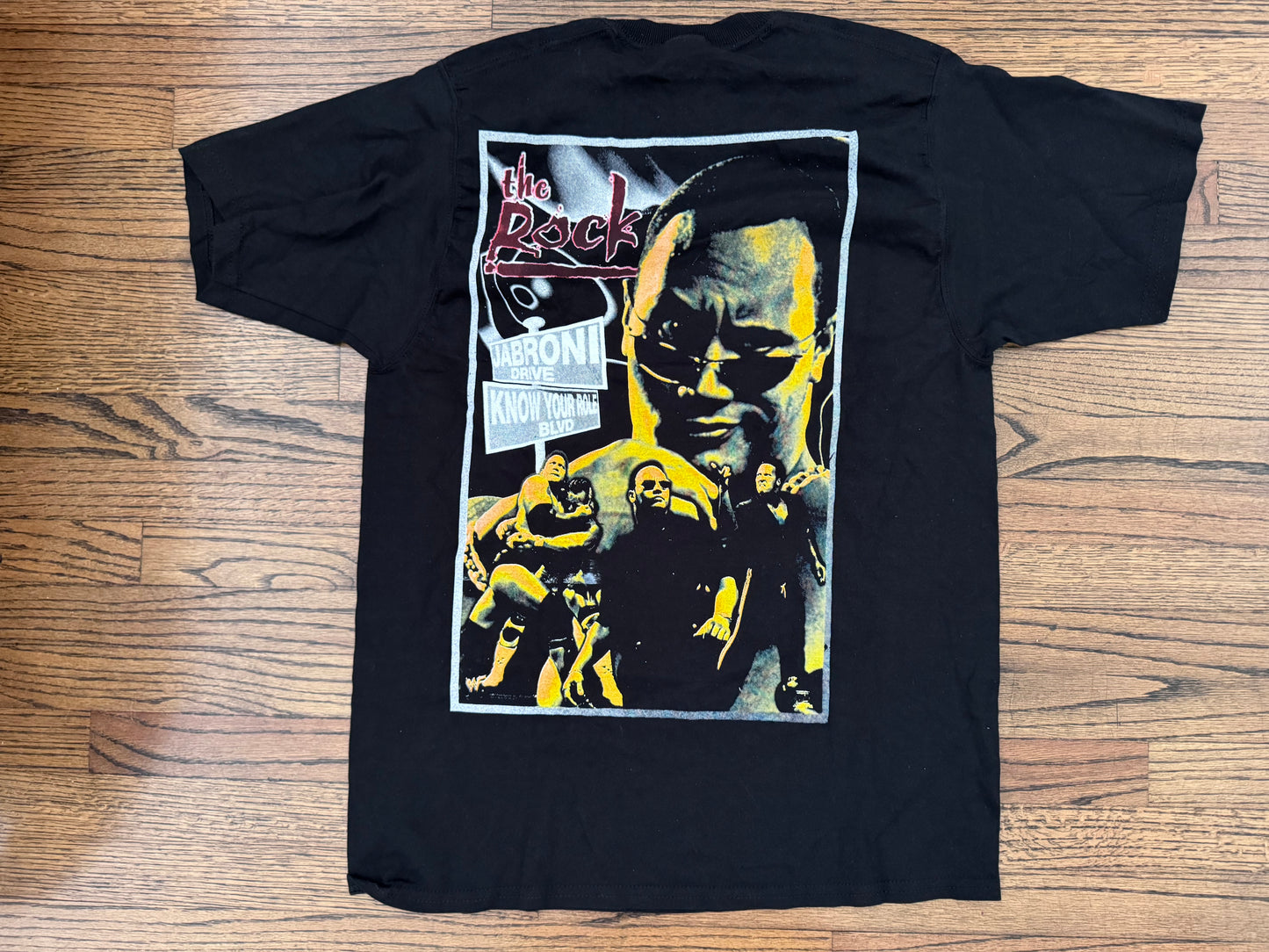 2001 WWE The Rock parking lot bootleg shirt