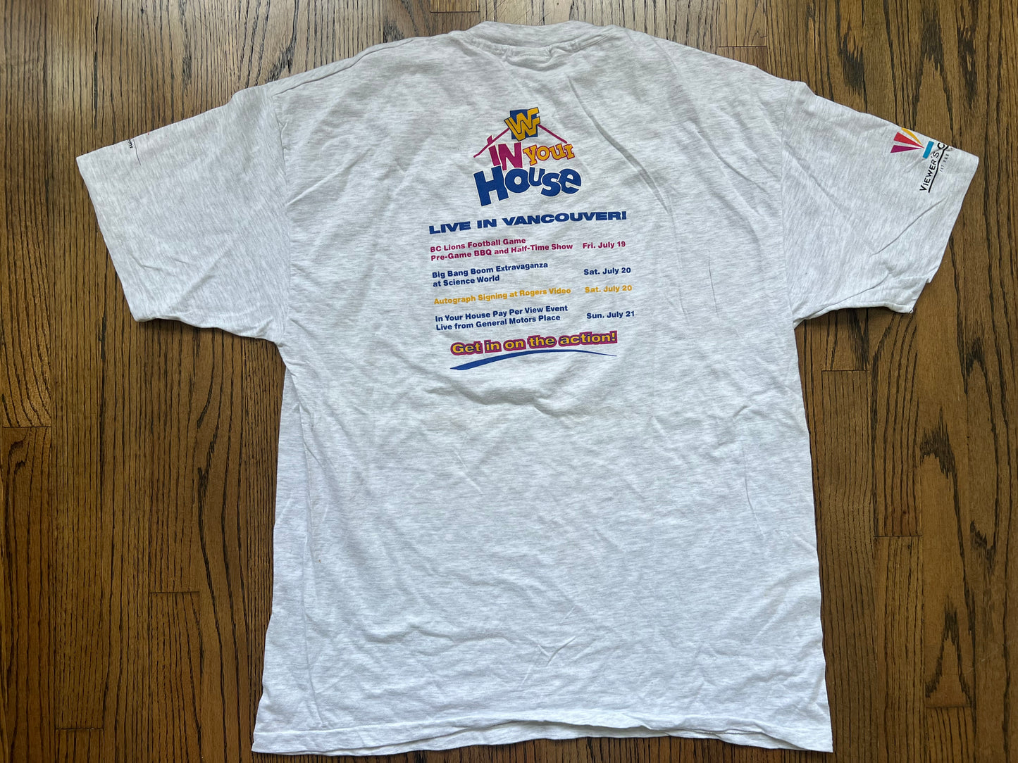 1997 In Your House 9: International Incident two sided Vancouver events shirt