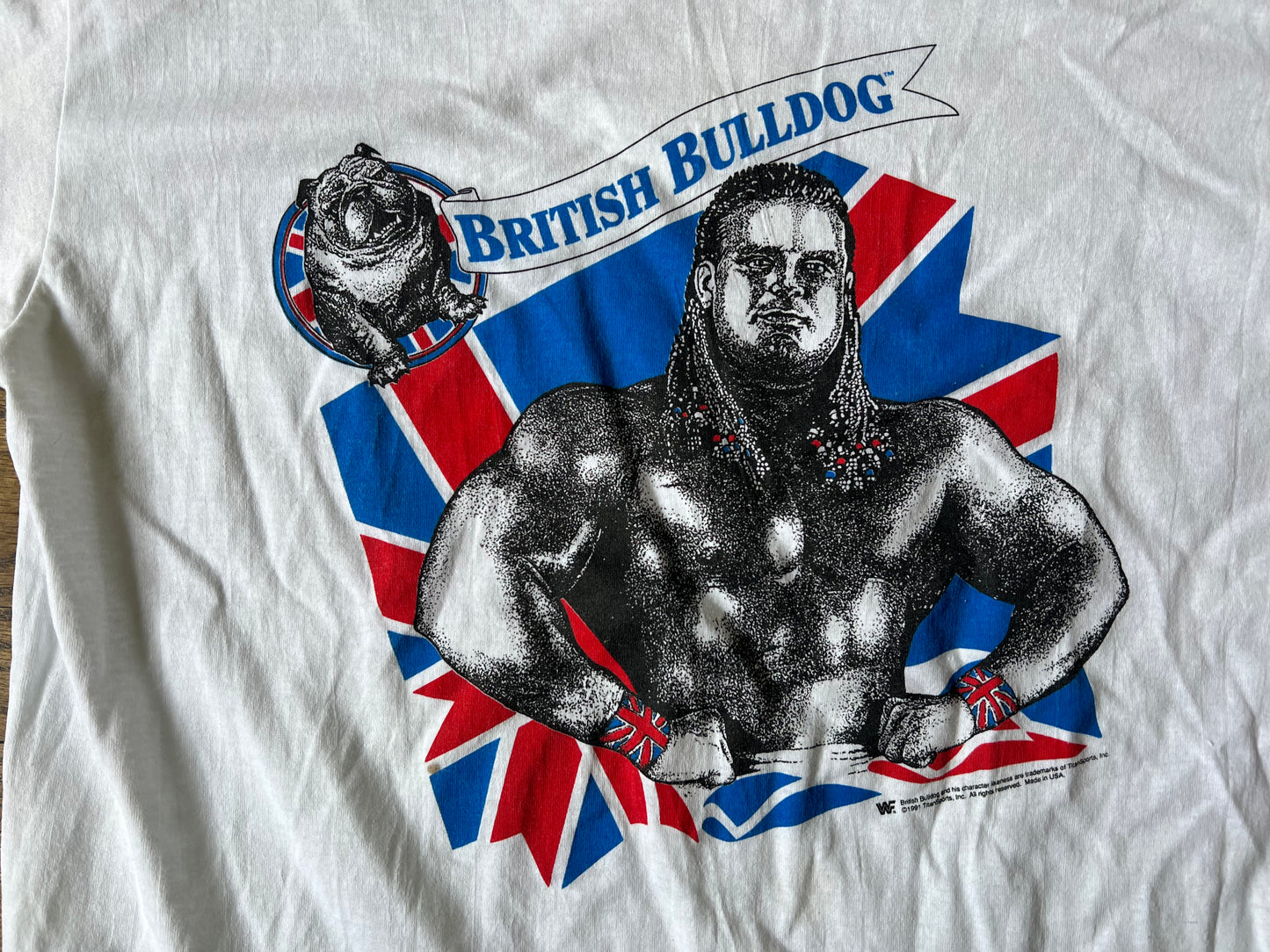 1991 WWF British Bulldog shirt