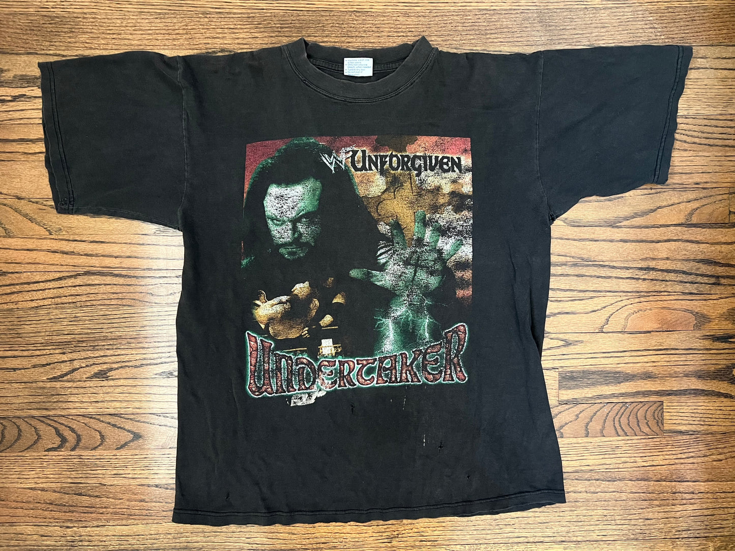 1998 WWF Undertaker “Unforgiven” Rap Tee style two sided bootleg shirt