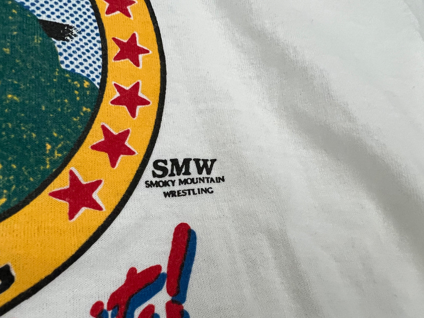 1992 Smoky Mountain Wrestling logo shirt