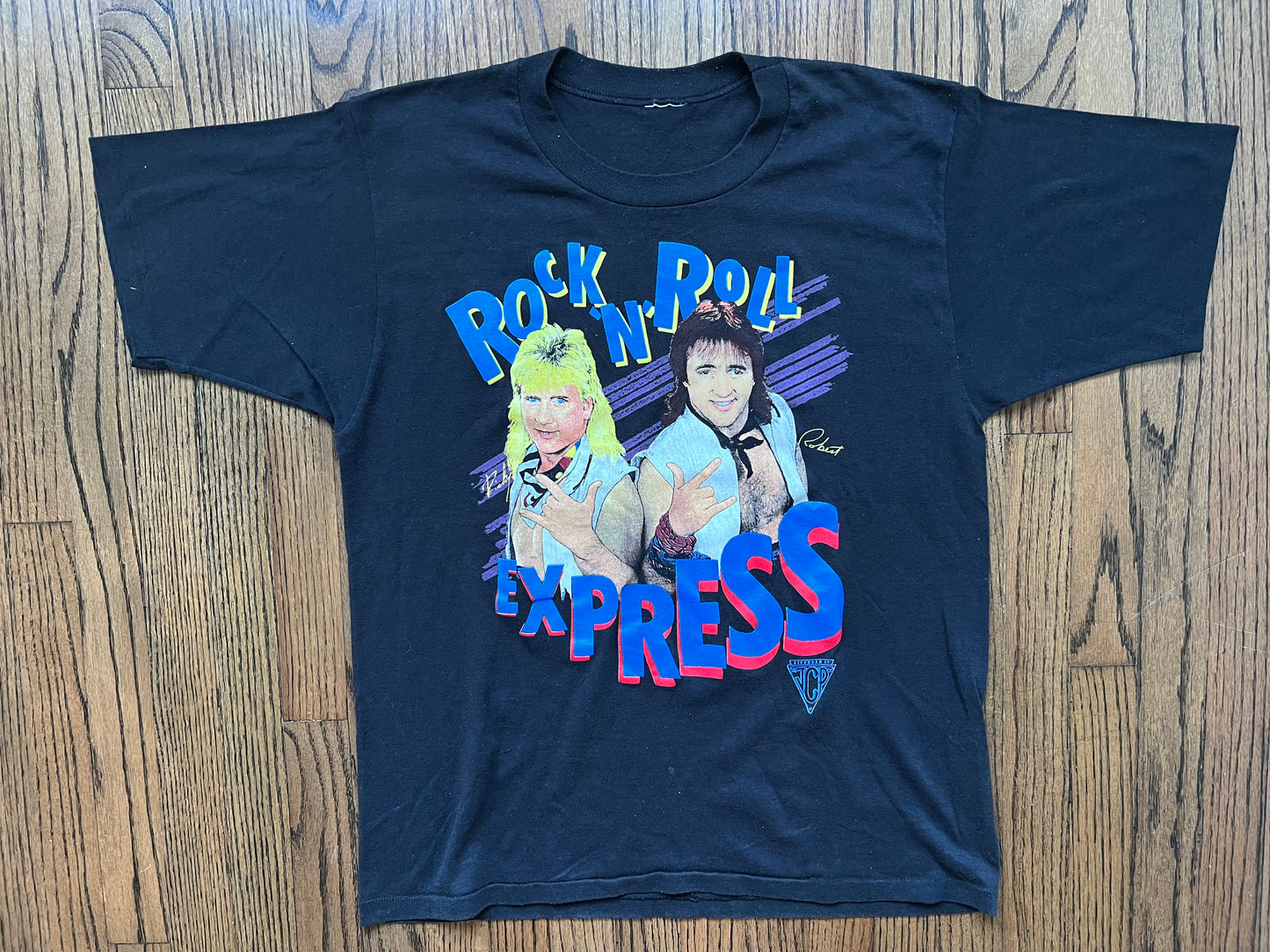 1986 NWA JCP Rock N Roll Express Shirt featuring Ricky Morton and Robert Gibson