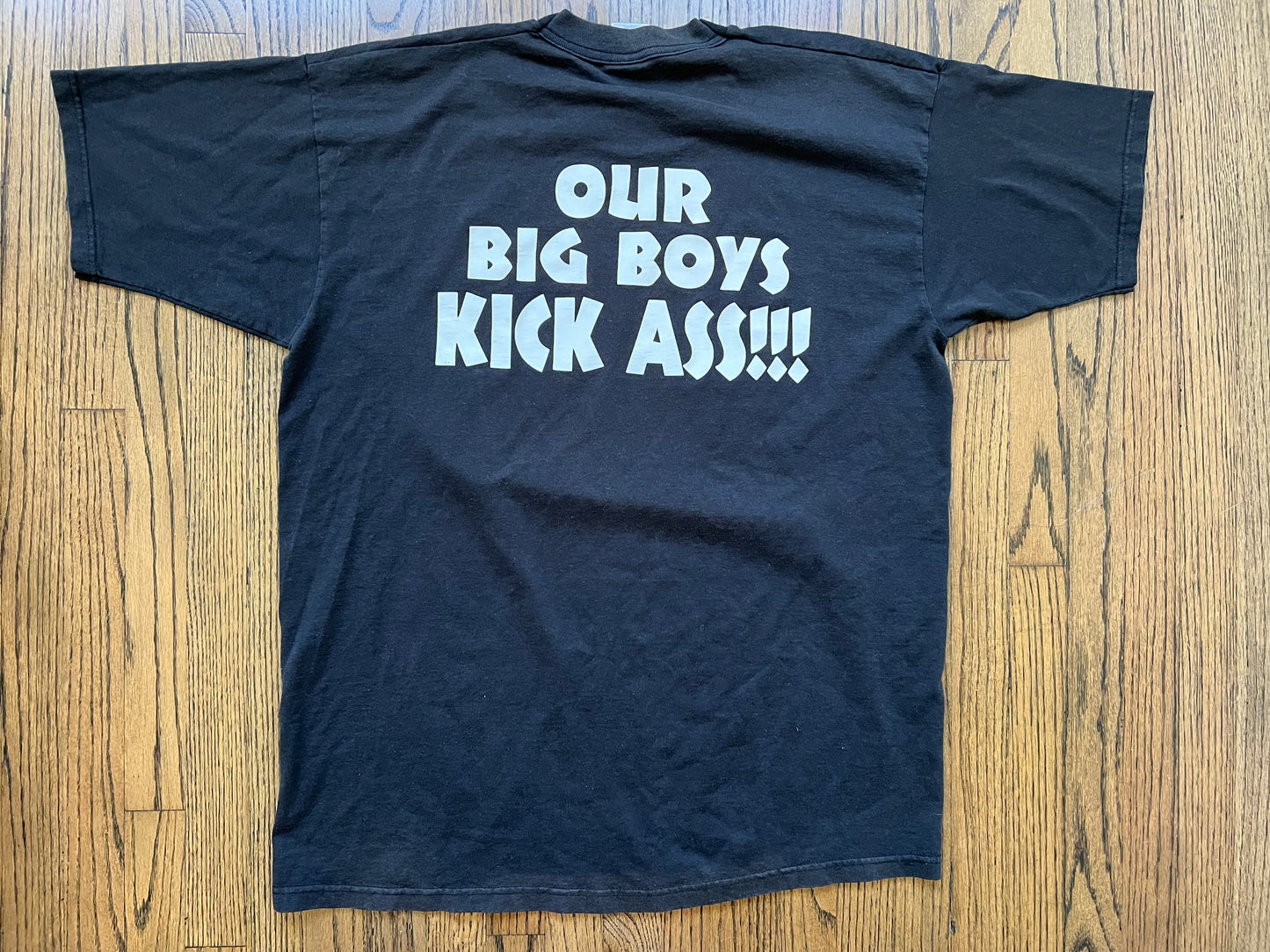 1995 ECW “Extreme Wrestling” / “Our Big Boys Kick Ass!!!” two sided shirt
