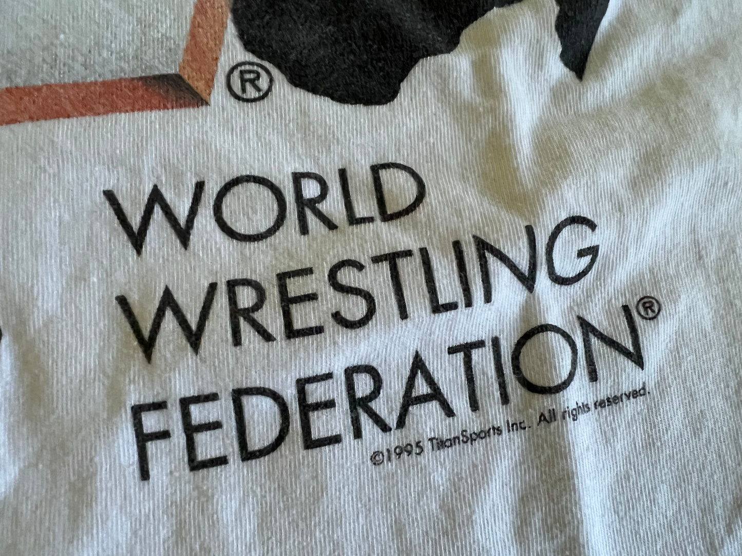 1995 WWF Globe logo shirt